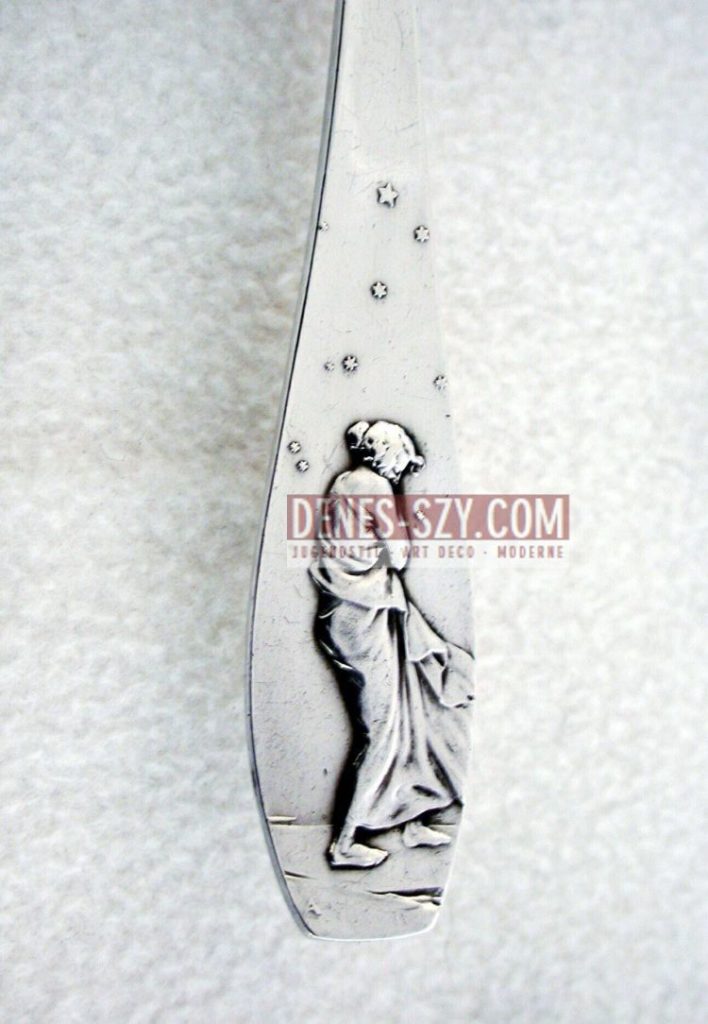 Amberg, German Art Nouveau silver cutlery by Bruckmann, spoon