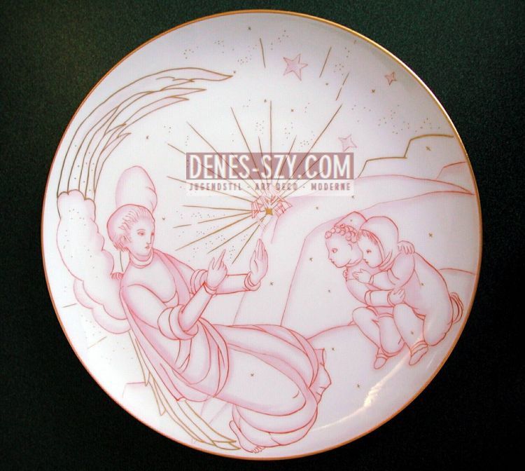 KPM BERLIN PORZELLAN, Weichnachts-Teller, 1937