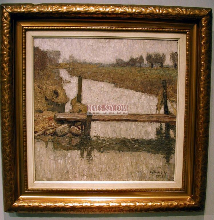 Ophey, Walter (Eupen 1882 - 1930 Duesseldorf) Day in January, Oil on canvas 1908. Rhenish Expressionism