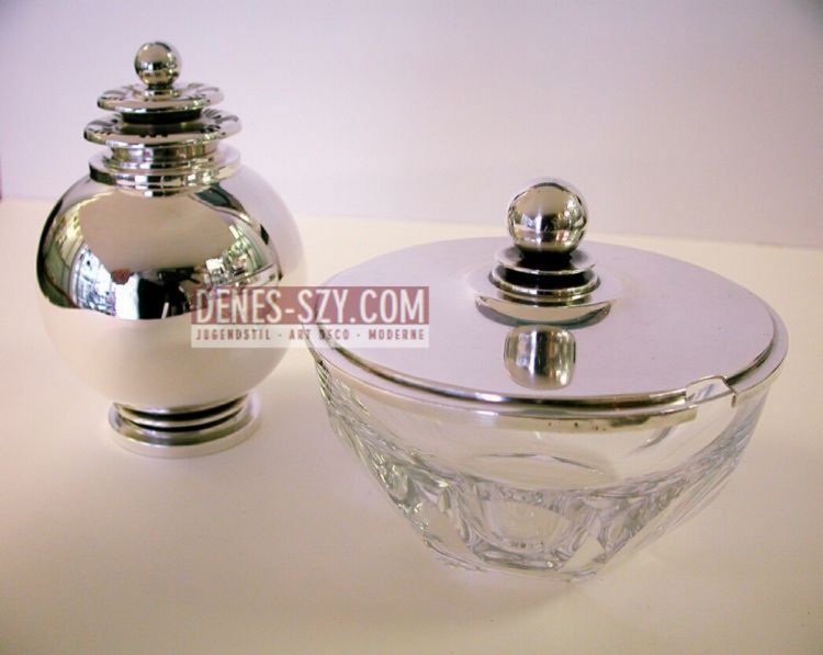 Georg Jensen, Pyramide 600 C grosse XXL Konfituerendose