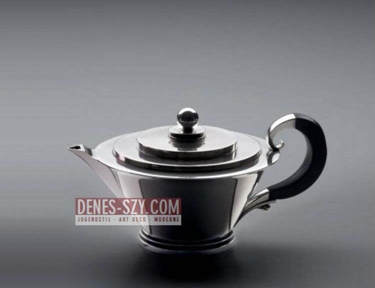 Georg Jensen Sterling silver Pyramid pattern tea service 600 A