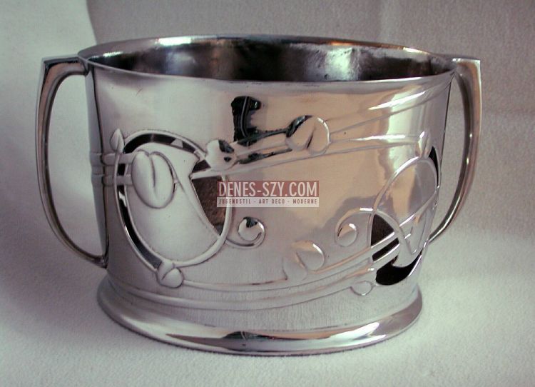 Arts and Crafts TUDRIC pewter flower pot by Archibald Knox