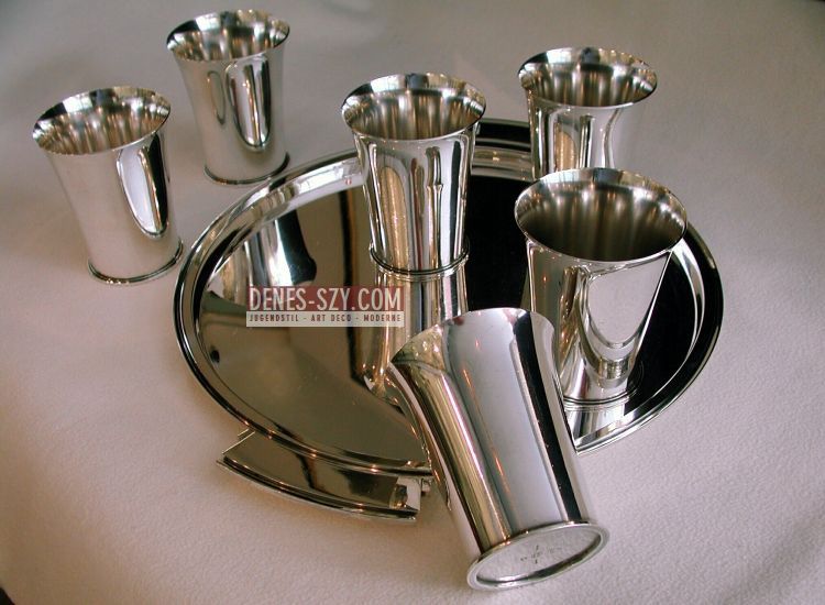 Georg Jensen Silber, Pyramide 600 G, Tablett, rd.