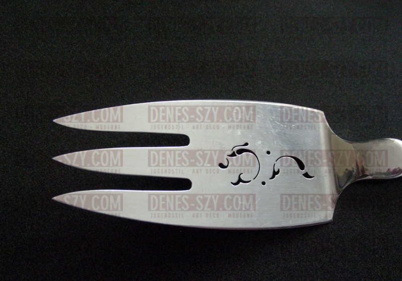 posate per servire il pesce, disegno BLOSSOM di Georg Jensen 1919, Danimarca, argento