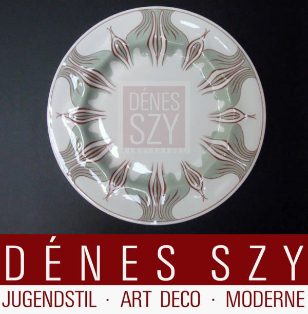 Meissen Art Nouveau porcelain dessert plate pattern Crocus 2