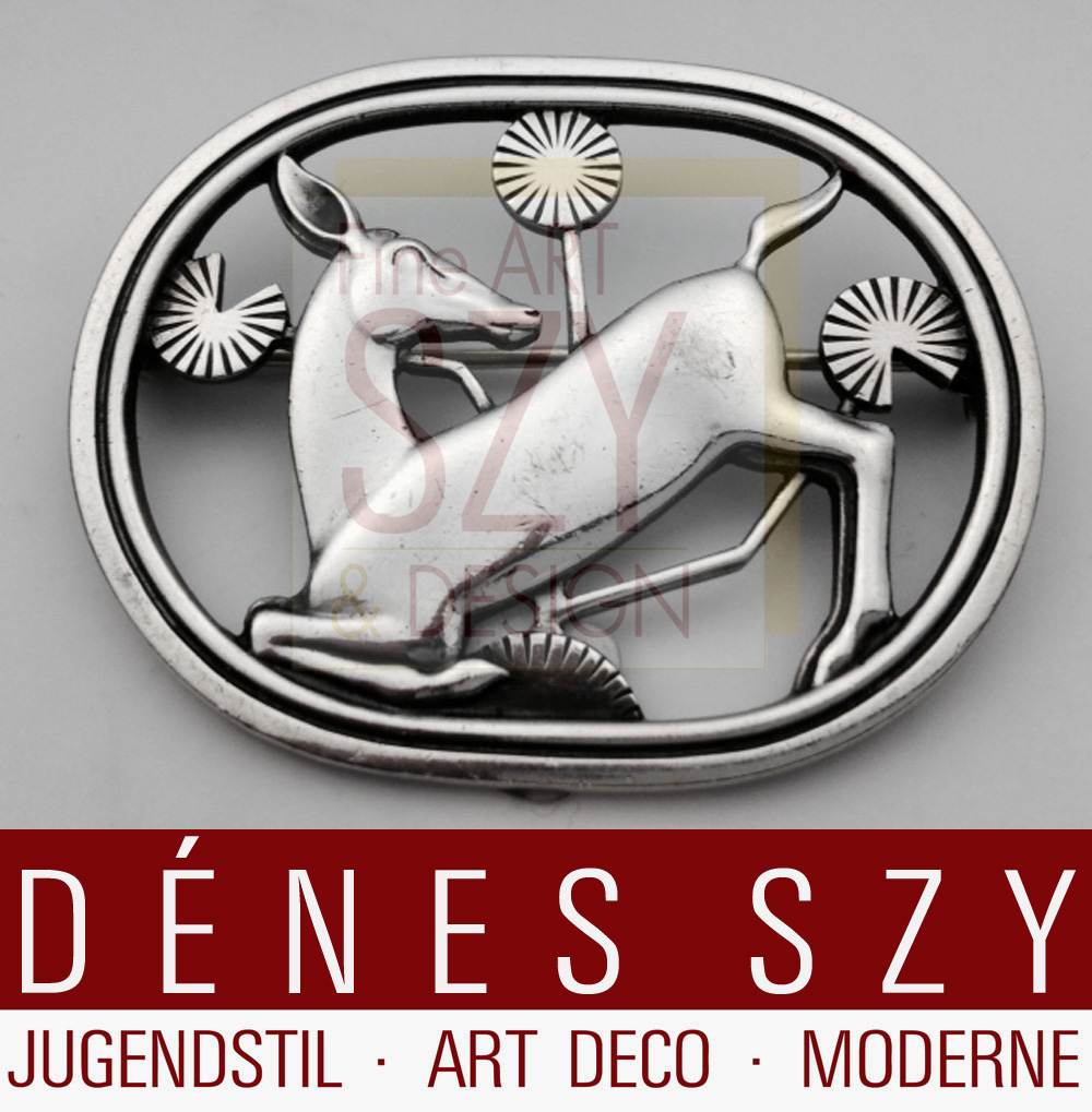 Georg Jensen Schmuck Silber Brosche 256