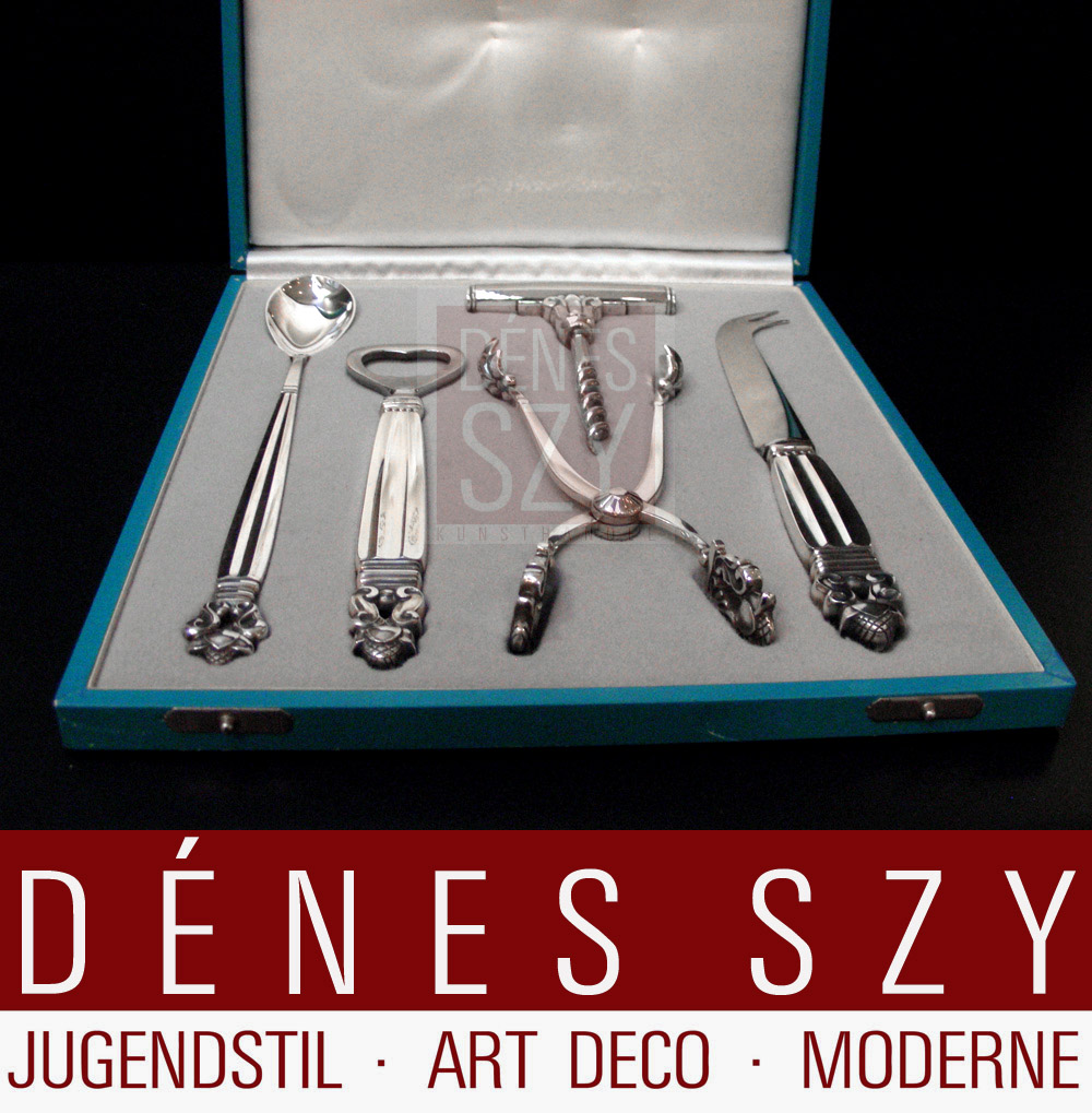 Georg Jensen argento Sterling Acorn set da bar