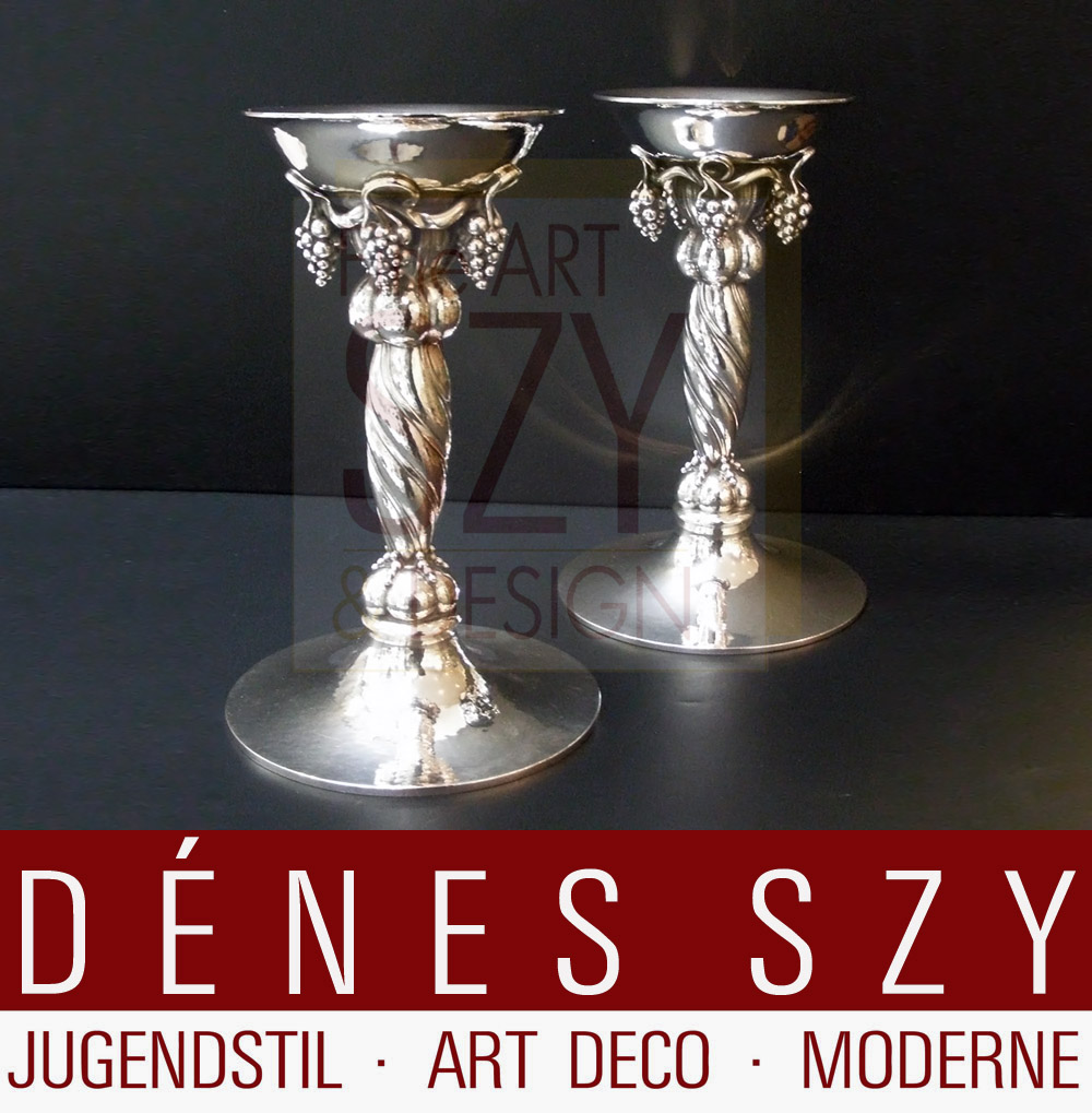 Georg Jensen Silber Trauben Leuchter 263 B
