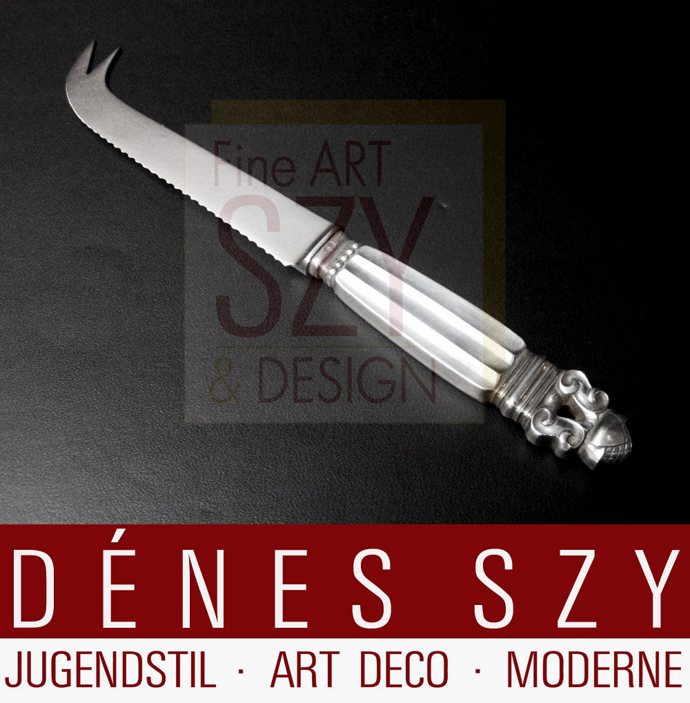 Georg Jensen Silber Besteck, König Acorn Konge, Käsemesser
