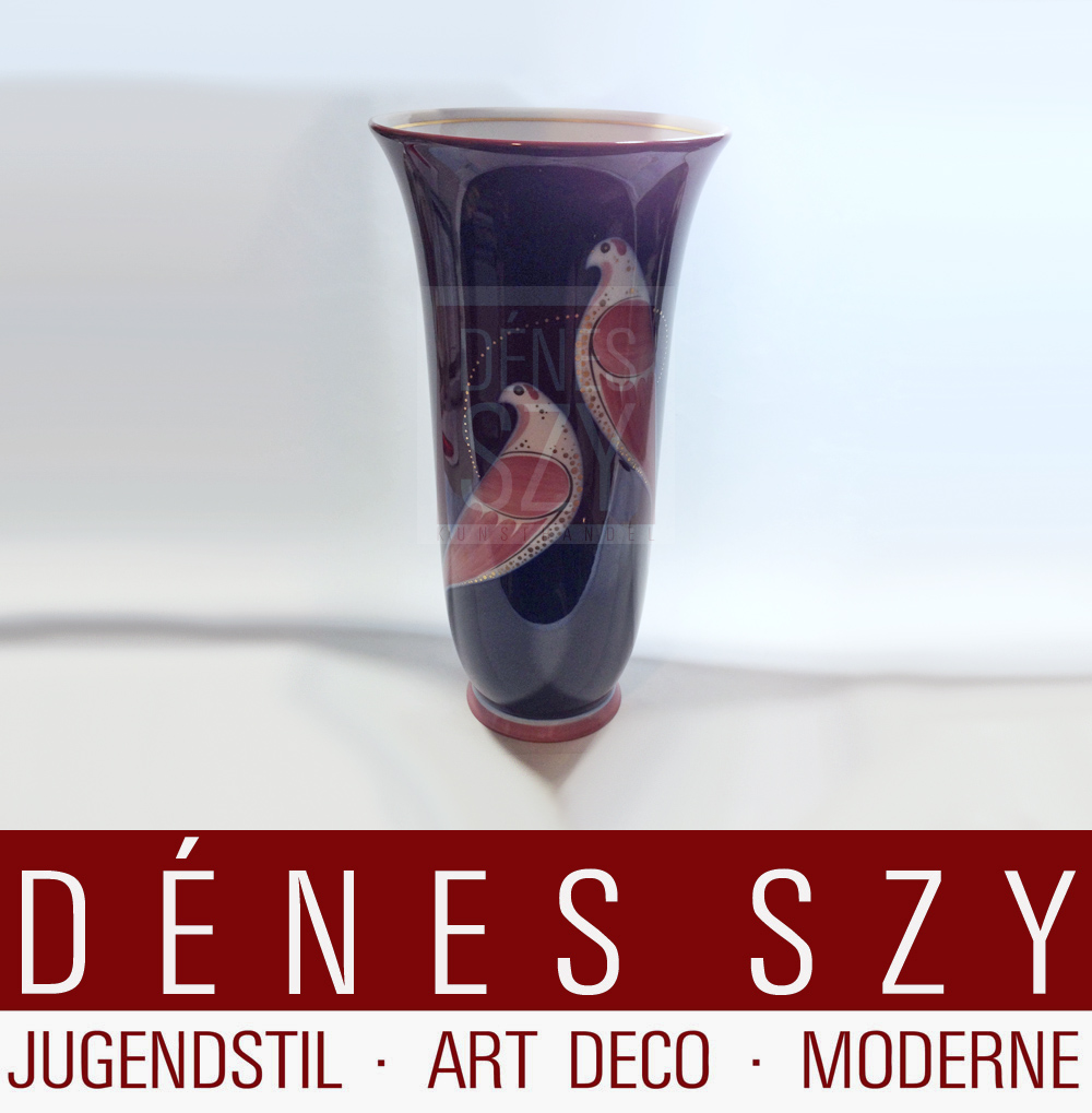 vaso FLORA, KPM porcellana di Berlino Siegmund SCHUETZ 1935 colombre