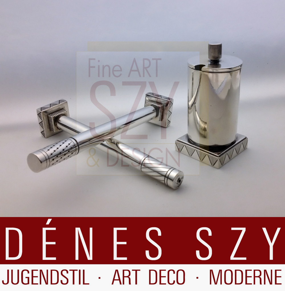 Art Deco Georg Jensen Sterlingsilber Salz Pfeffer Senf Set # 793