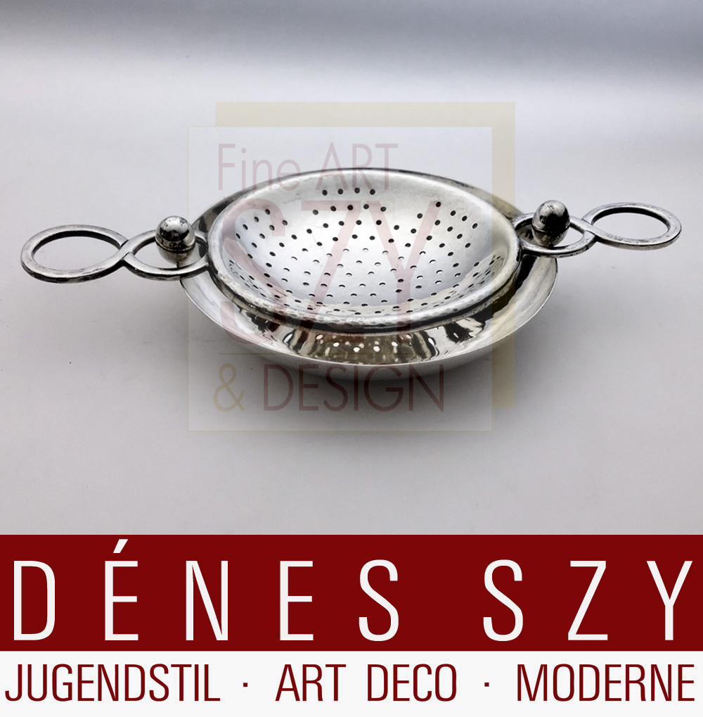 Paula Straus Art Deco Silber Teesieb Bruckmann Heilbronn 1920er