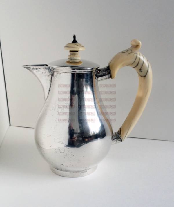 Weseler Barock Silber Kanne Kaffeekanne WESEL 1753