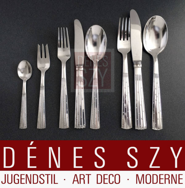 Mogensen, danish silver cutlery, champagne pattern 47 pieces