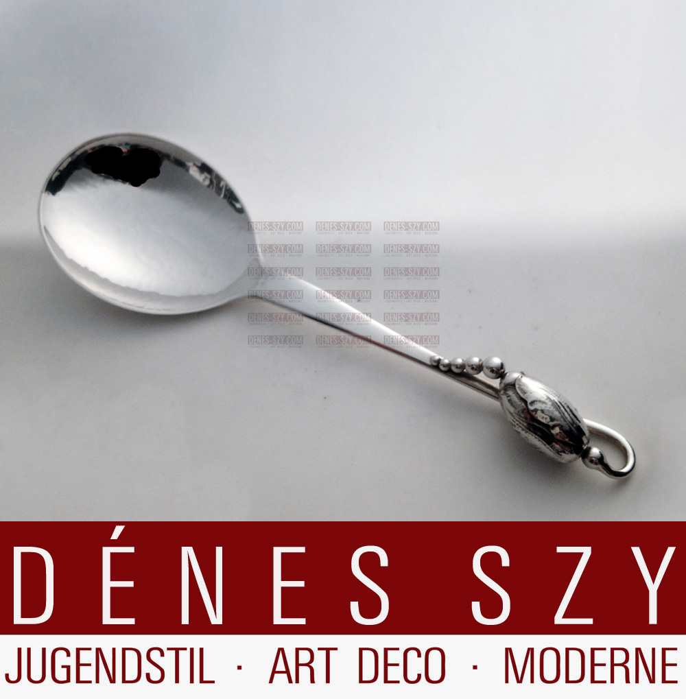 Magnolia Georg Jensen Silber Besteck Servier Löffel medium
