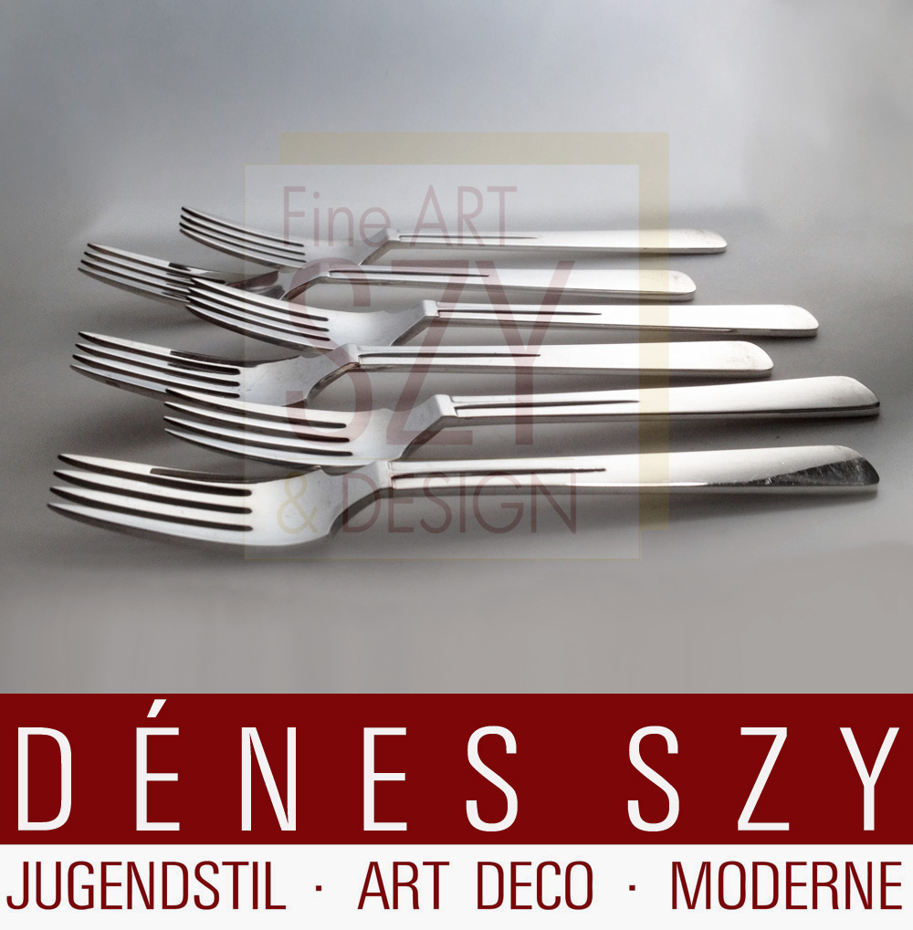 Hans Hansen Silber Besteck Modell 17 Set 6 Tafelgabeln