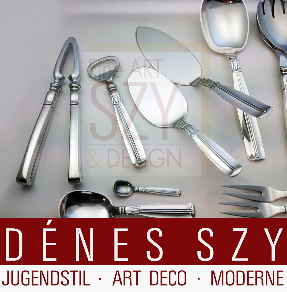 W S Sorensen Lotus Denmark Silver 925 Besteck div Vorleger
