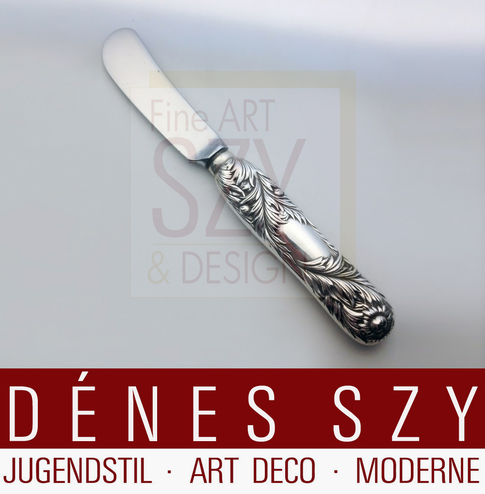 Tiffany Jugendstil Silberbesteck Chrysanthemum Buttermesser