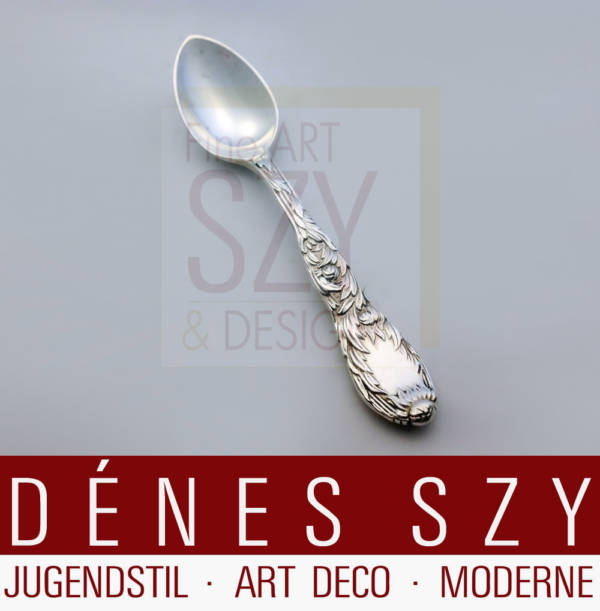 Chrysanthemum pattern Sterling silver child spoon by Tiffany Makers