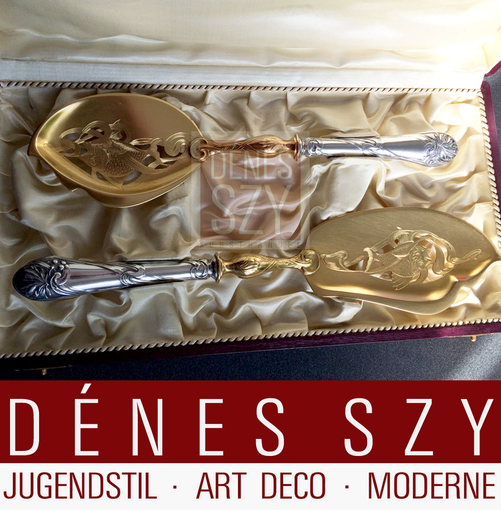 Bruckmann Weltausstellung Paris 1900 Vorleger Iris Silber 800