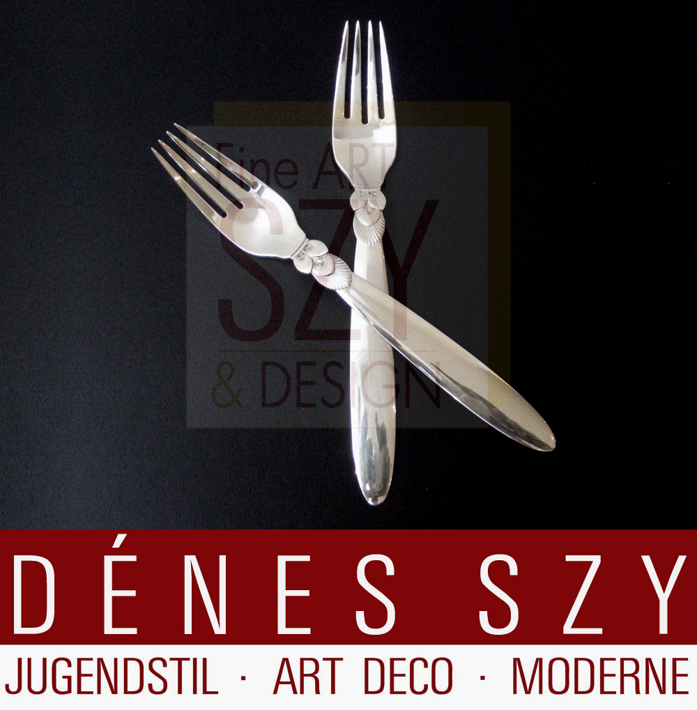 Georg Jensen Silber Kaktus 30 Tafelgabel