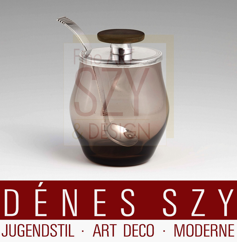 Frantz Hingelberg Svend WEIHRAUCH vasetto di marmellata in argento e vetro