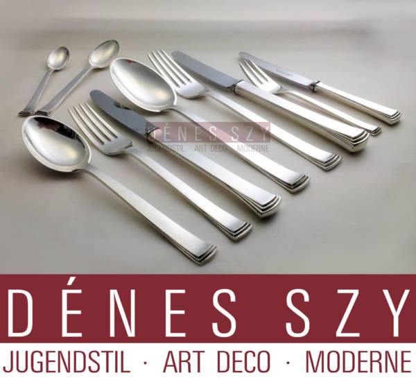 Evald Nielsen silver cutlery Congo 32, dessert spoon