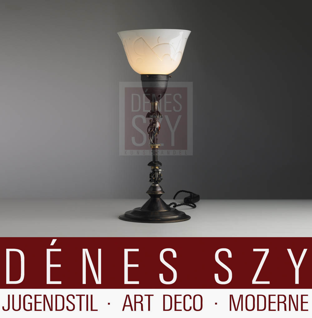 Art Deco Berlin 1920 Tischlampe Herbert Zeitner Silber