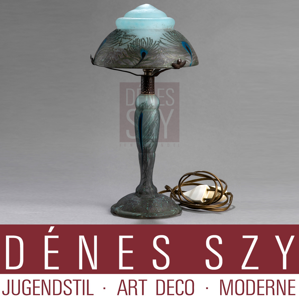 Daum Nancy lampada da tavolo con penne di pavone