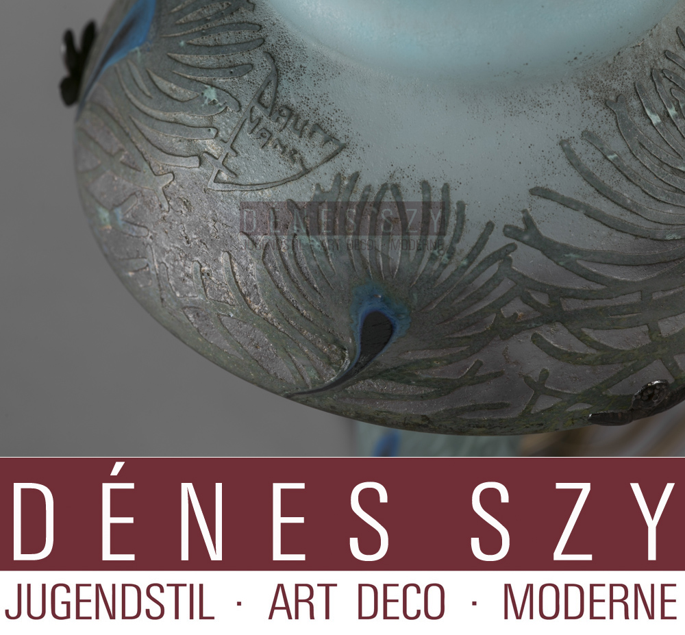 Daum Nancy lampada da tavolo con penne di pavone