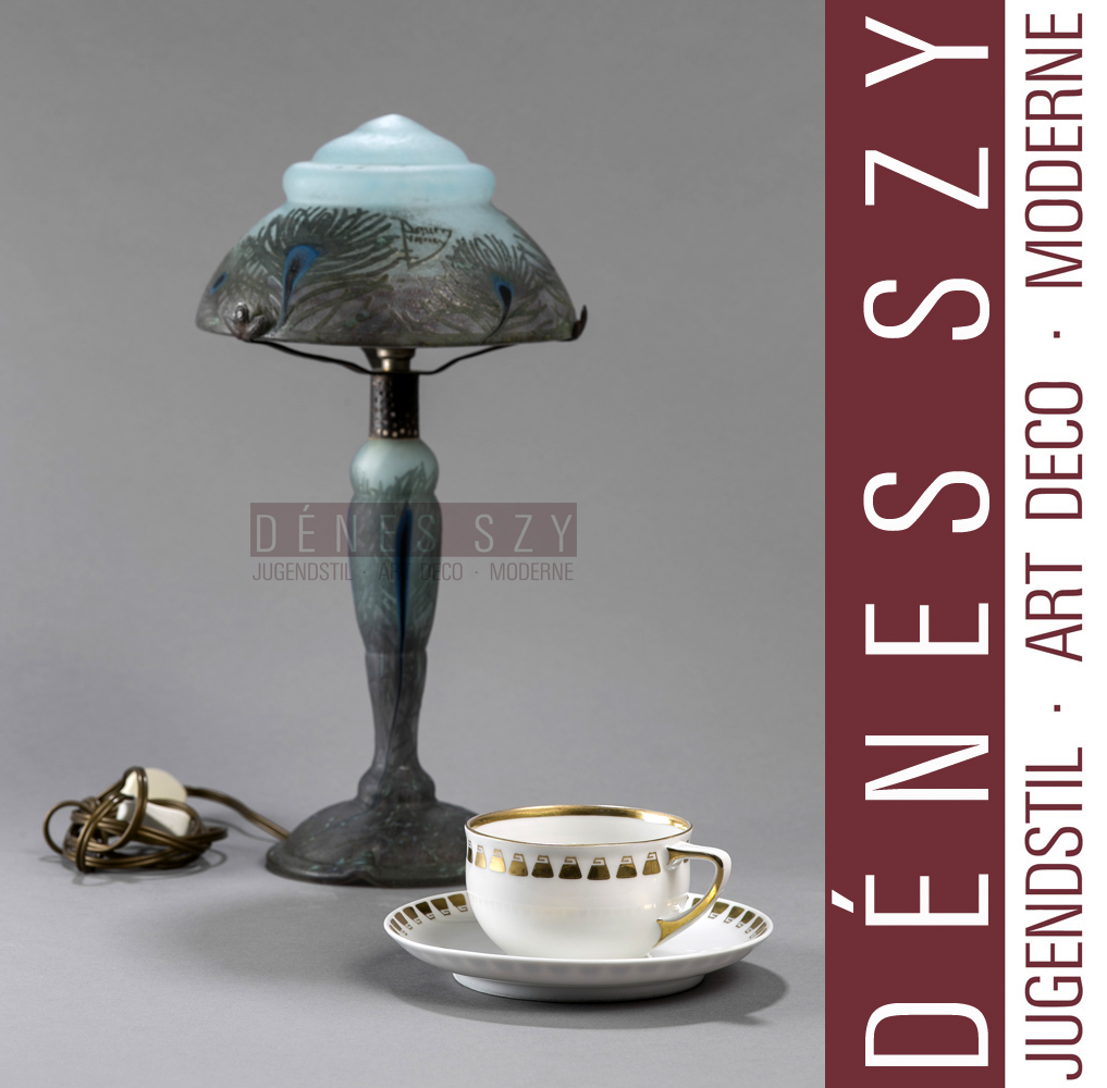 Daum Nancy lampada da tavolo con penne di pavone