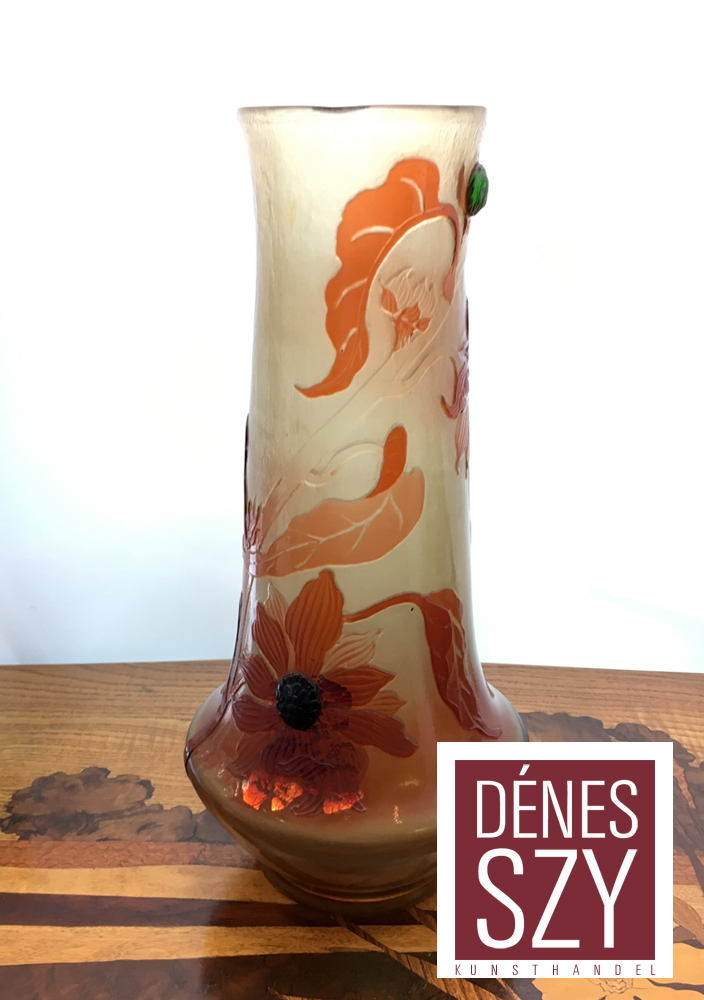 Emile Galle, Nancy, Helianthe, Jugendstil Vase