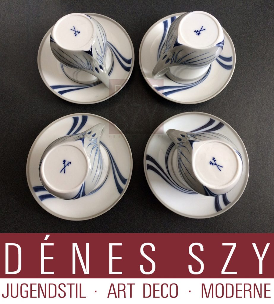 Kaffee, Kakao Tasse, Unterglasur Farben, Schwertermarke, Saxonia Serie