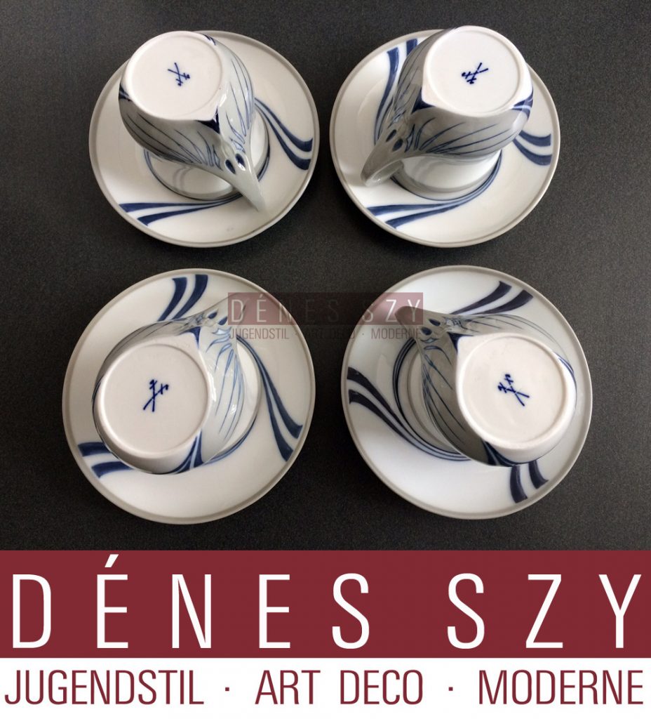 Kaffee Tasse, Unterglasur Farben, Schwertermarke, Saxonia Serie