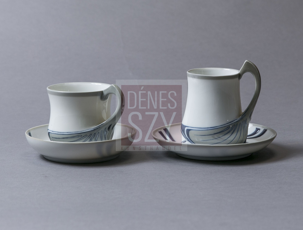 Kaffee, Kakao Tasse, Unterglasur Farben, Schwertermarke, Saxonia Serie