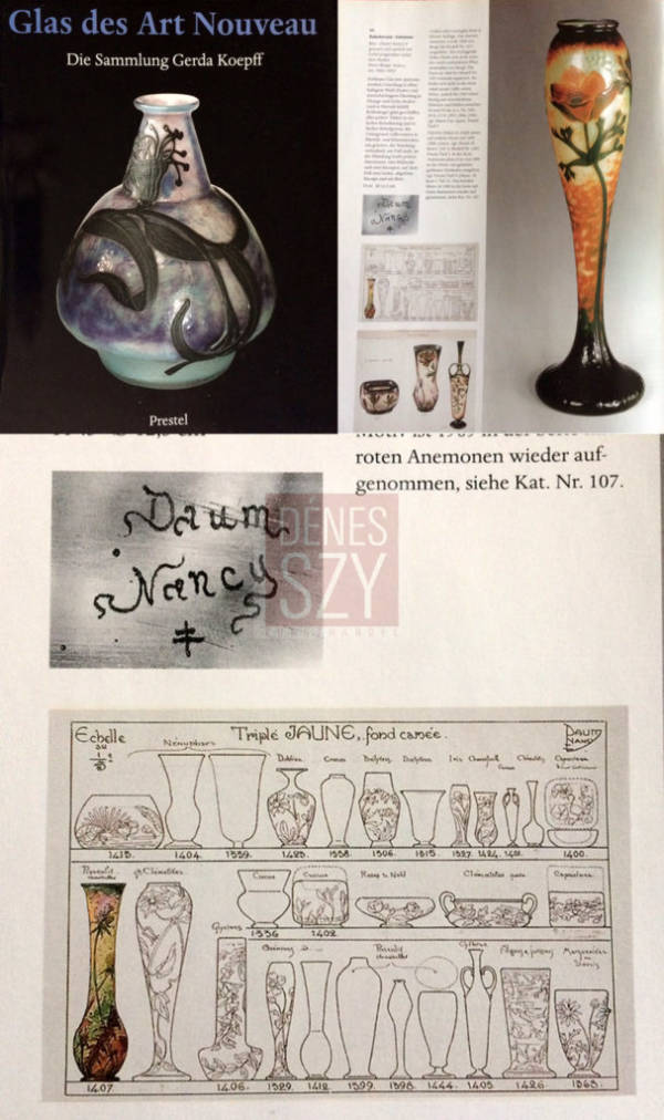 Daum Nancy Art Nouveau Cameo Glass Vase Bowl 1900s