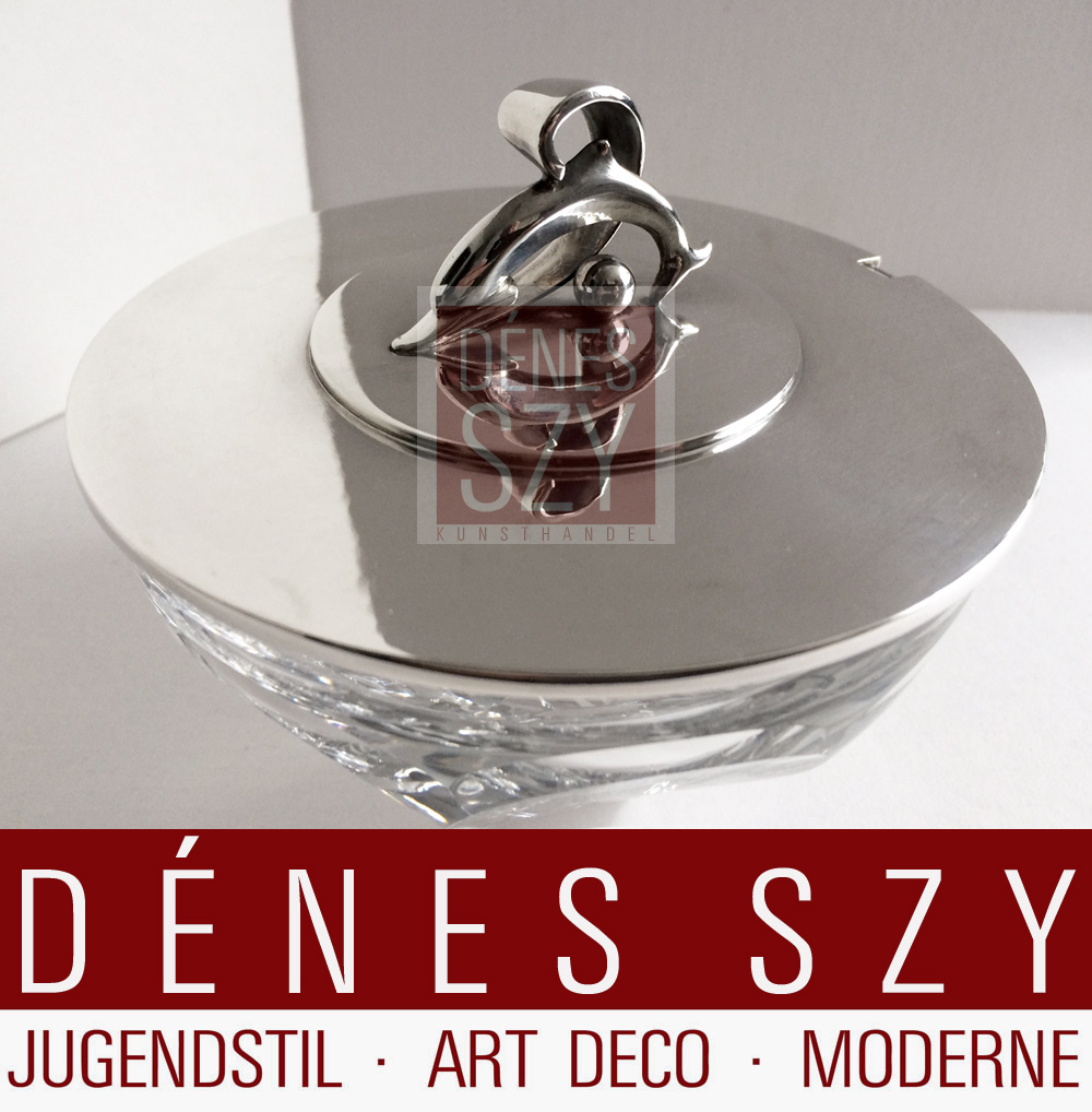 Georg Jensen argento Sterling Art Deco scatola per marmellata