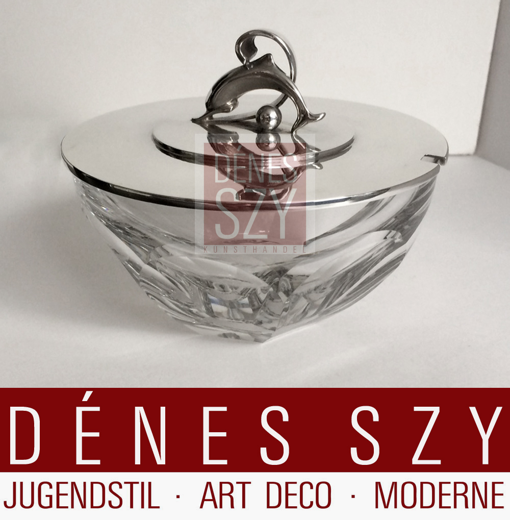 Georg Jensen argento Sterling Art Deco scatola per marmellata