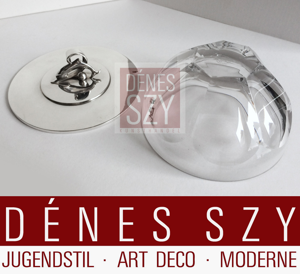 Georg Jensen argento Sterling Art Deco scatola per marmellata