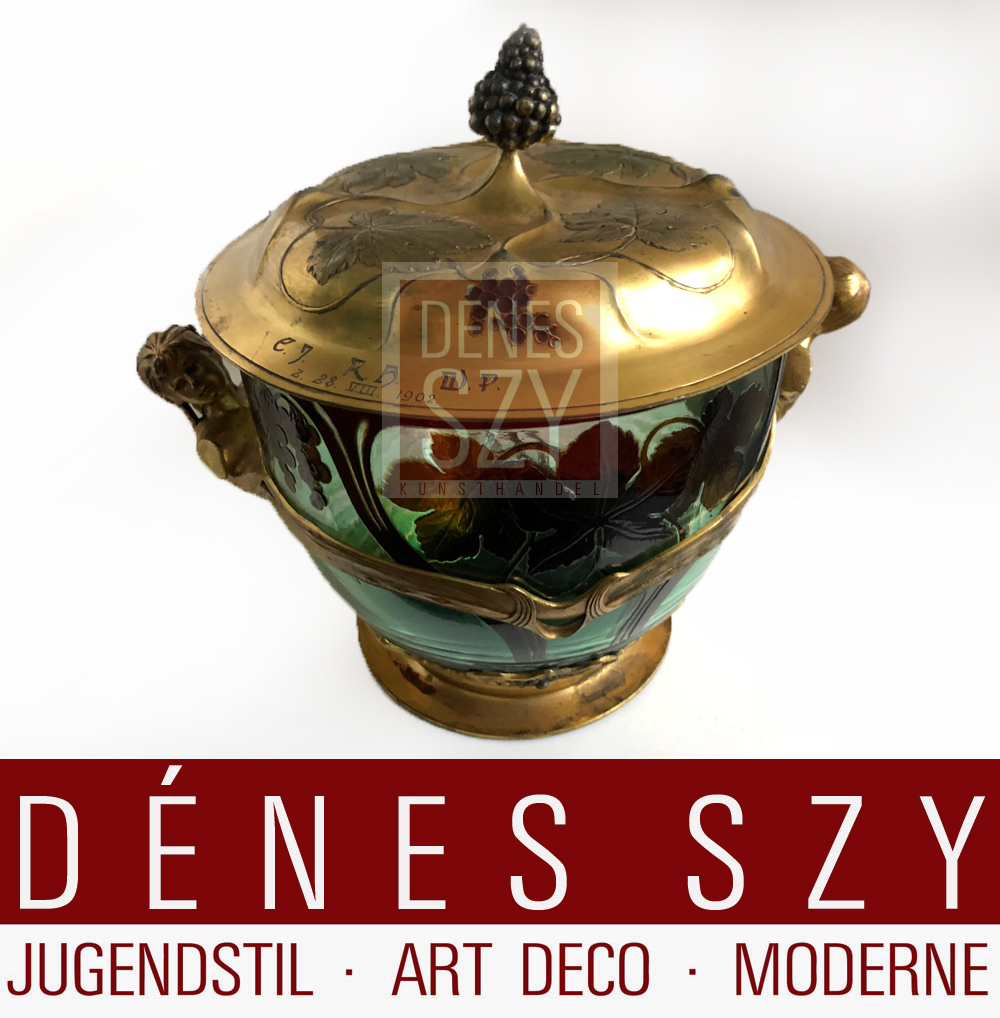 Vaso punch Art Nouveau di Orivit, Colonia verso 1900