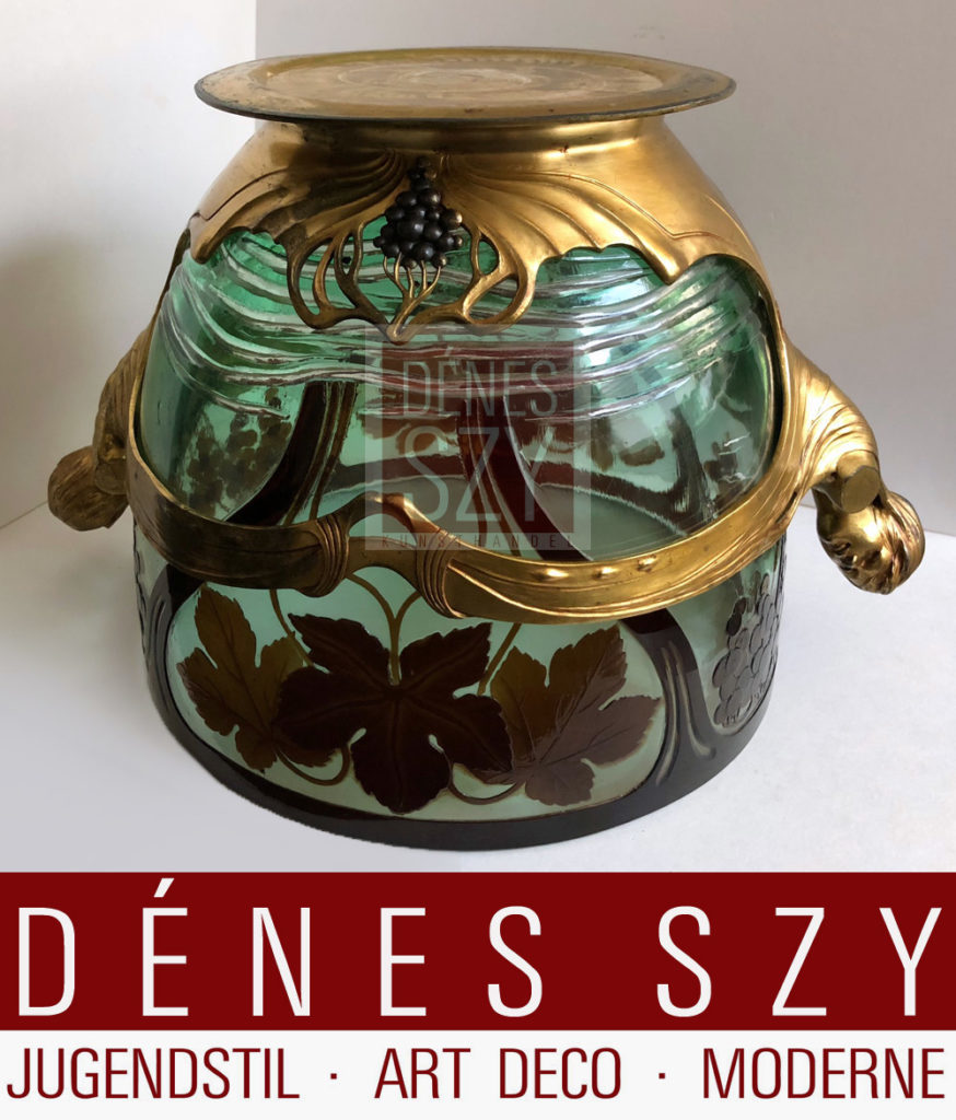 Vaso punch Art Nouveau di Orivit, Colonia verso 1900