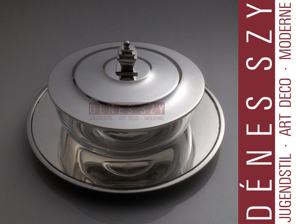 scatola di confittura 583A in argento Sterling di Georg Jensen collezione piramide