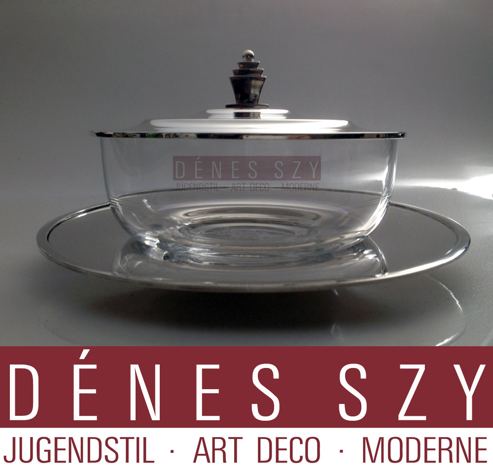 scatola di confittura 583A in argento Sterling di Georg Jensen collezione piramide