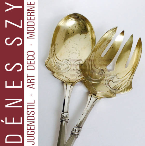VSF Silversmithy German Art Nouveau silver cutlery vegetable server 2800