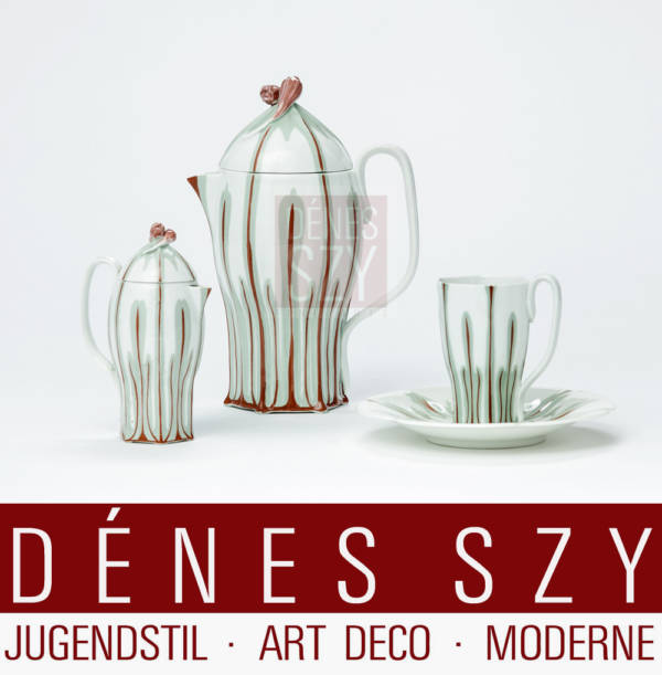 Meissen German Art Nouveau porcelain milk jug Crocus 1 pattern