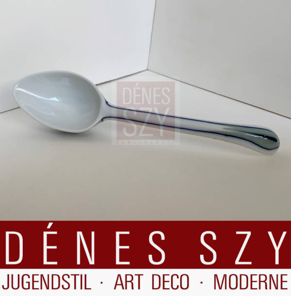 Meissen Art Nouveau porcelain Hentschel wing pattern sauce spoon