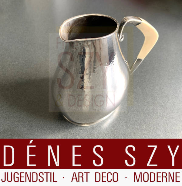 Art Deco juice jug, jug, Design: Karl Gustav Hansen approx. 1930-35, Execution: Hans Hansen silversmith's, Copenhagen 1936, Sterling silver, silver 925