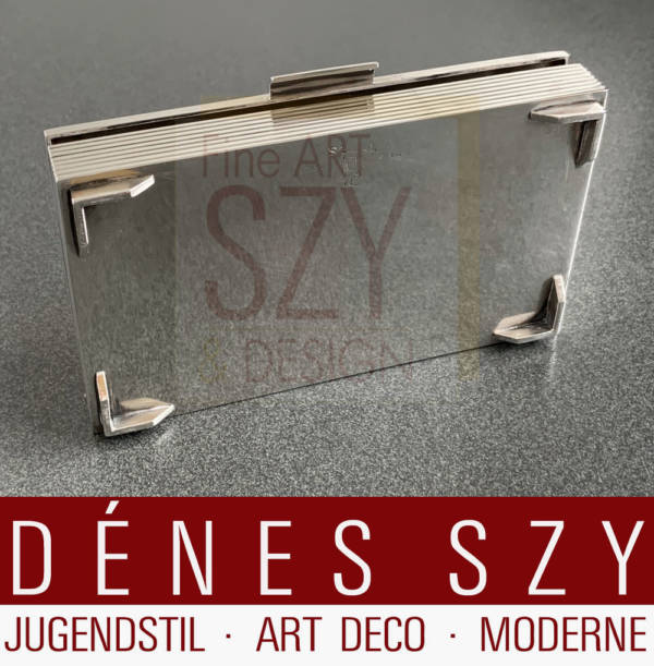 Box, cigarette case, business card box #712, Design: Sigvard Bernadotte approx. 1931, Execution: Georg Jensen silversmith's, Copenhagen 1933-44, Denmark, Silver 925, sterling silver