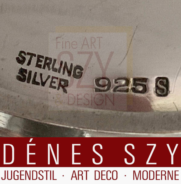 Dänische Sterling Silber Sauciere, Entwurf und Ausführung: Evald Nielsen Silberschmiede, Kopenhagen 1940er Jahre, Sterlingsilber
