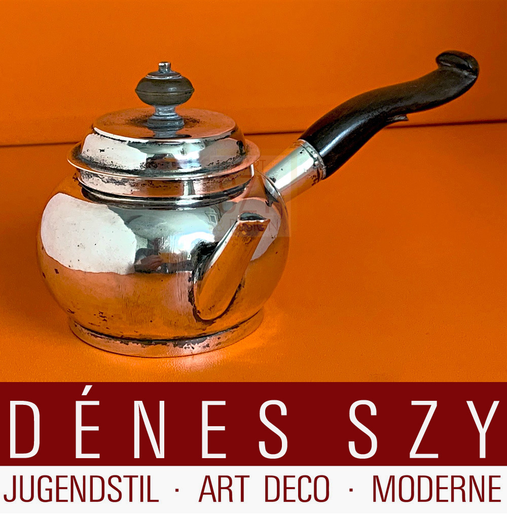 A late 18th Century German silver side handled toy coffee pot, Dresden 1765,